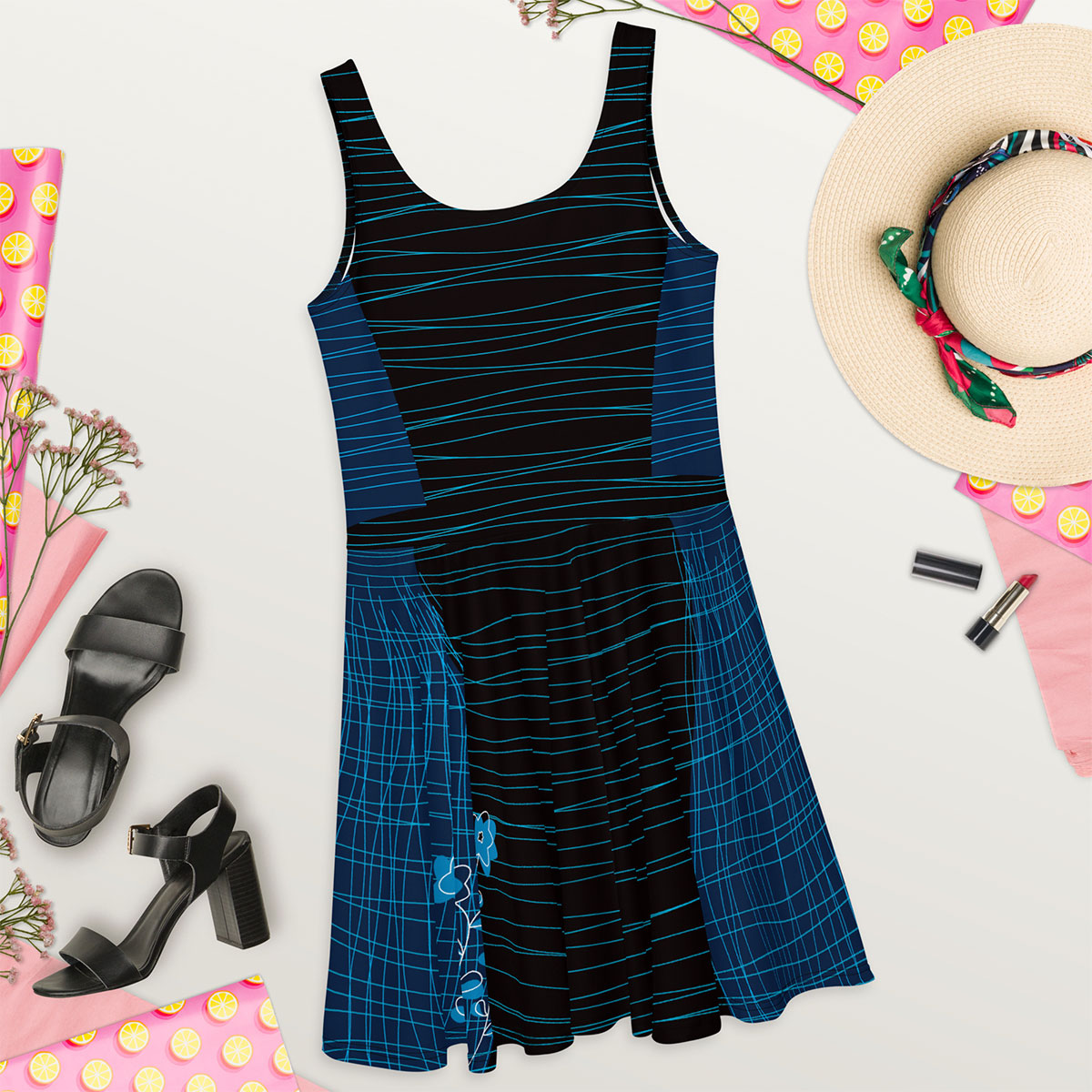 LIKELELE world · Vestido skater·Mujer · Premium·Full Print-282x2ipi