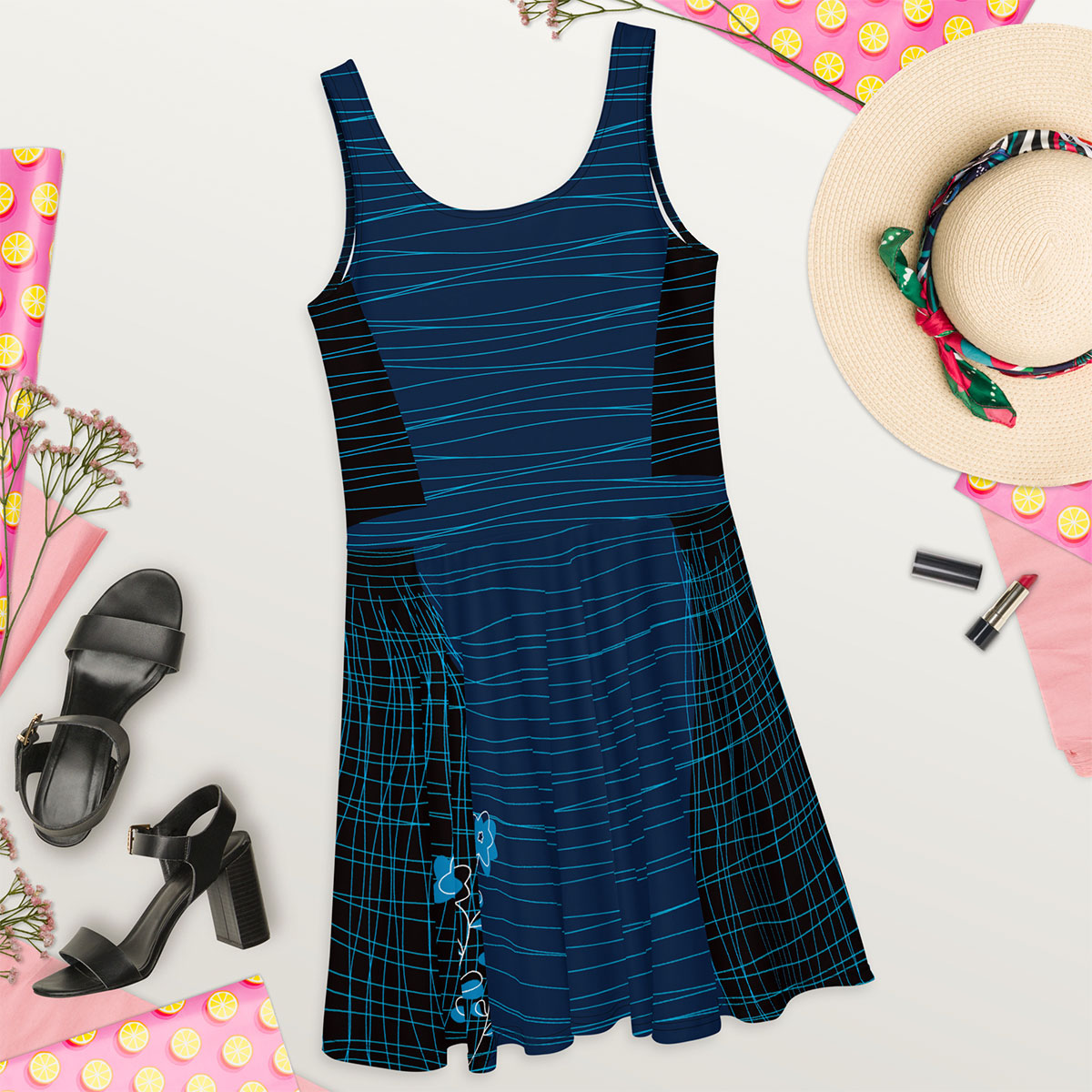 LIKELELE world · Vestido skater·Mujer · Premium·Full Print-283x2ipi