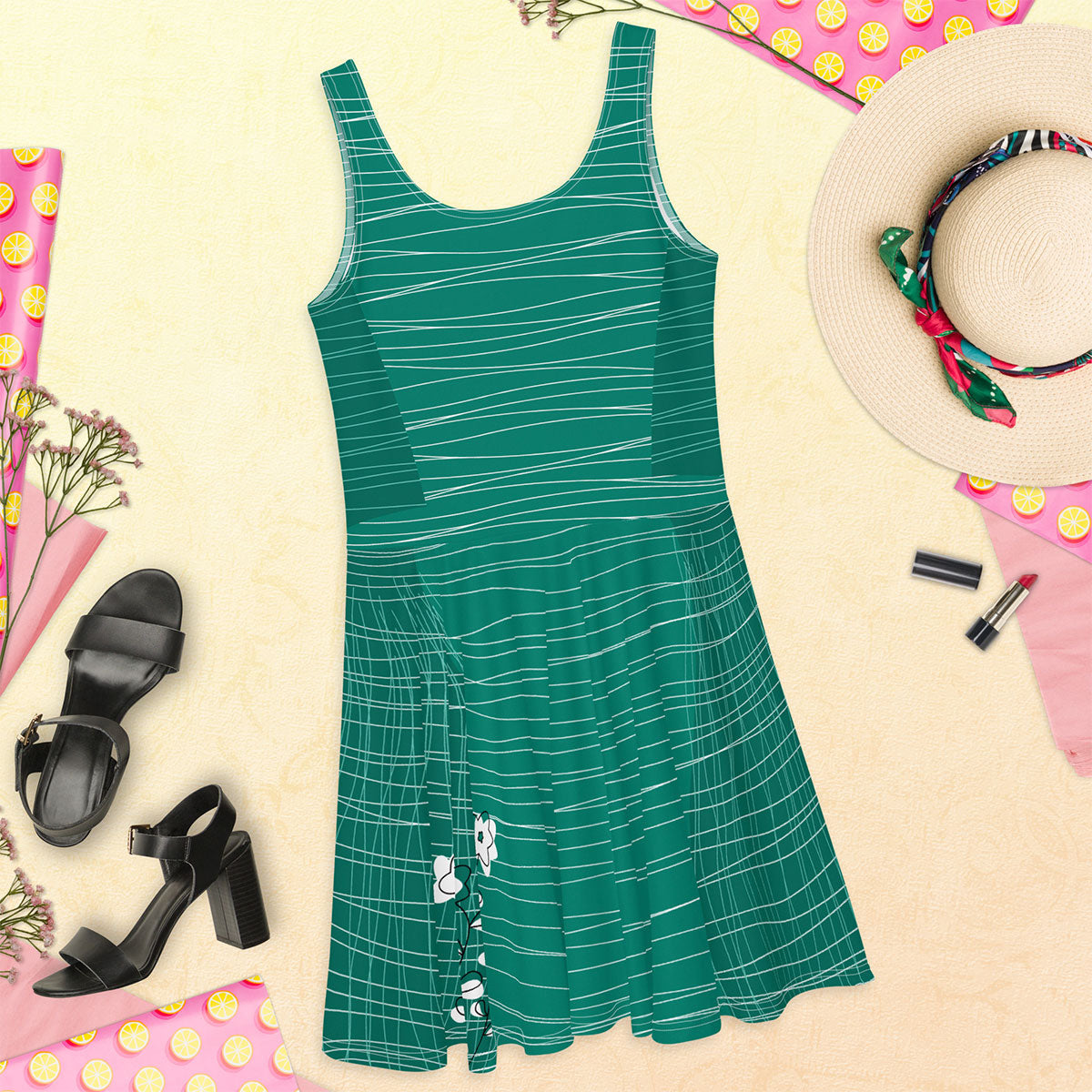 LIKELELE world · Vestido skater·Mujer · Premium·Full Print-284x2ipi