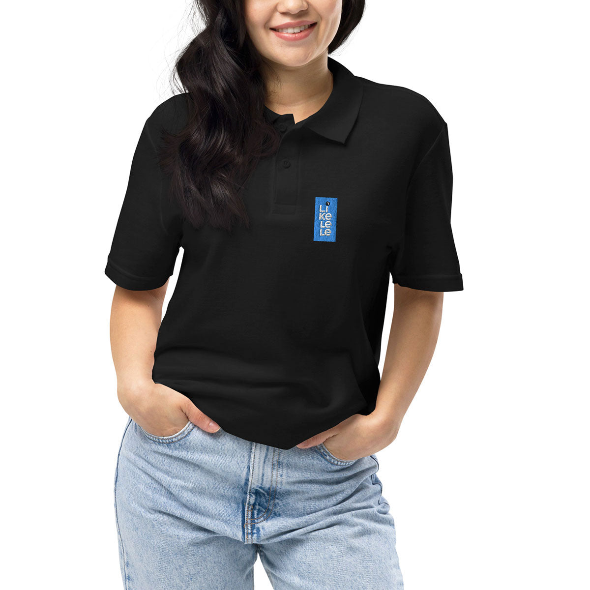 LIKELELE world · Polo m/corta·Mujer/Unisex · Basic·Black-397c2f