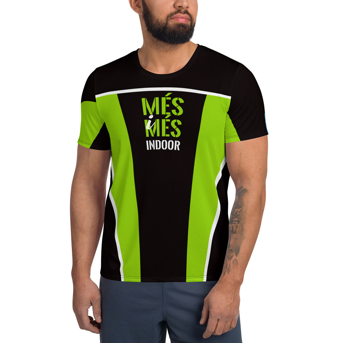 MÉS i MÉS INDOOR · Camiseta deportiva m/corta·Hombre · Premium·Full Print-255x1ipi
