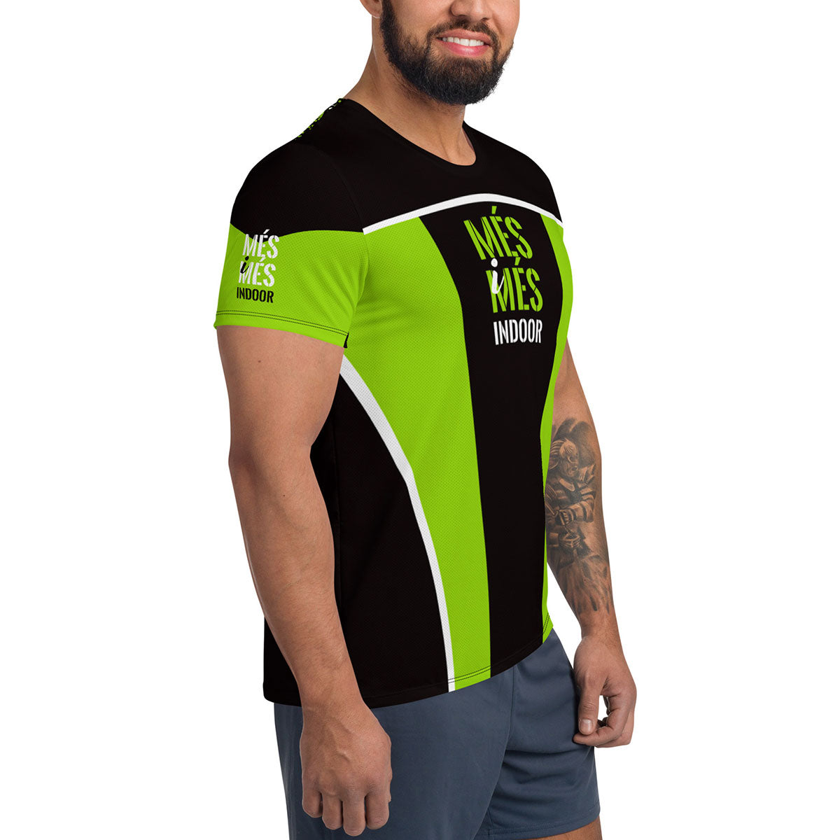 MÉS i MÉS INDOOR · Camiseta deportiva m/corta·Hombre · Premium·Full Print-255x1ipi