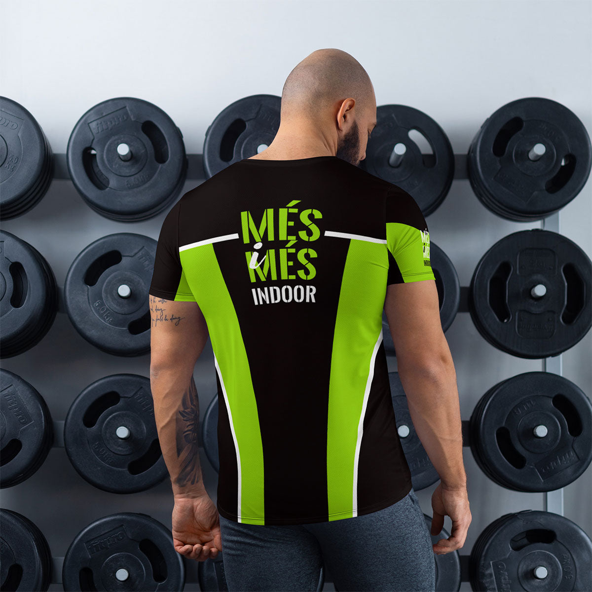 MÉS i MÉS INDOOR · Camiseta deportiva m/corta·Hombre · Premium·Full Print-255x1ipi