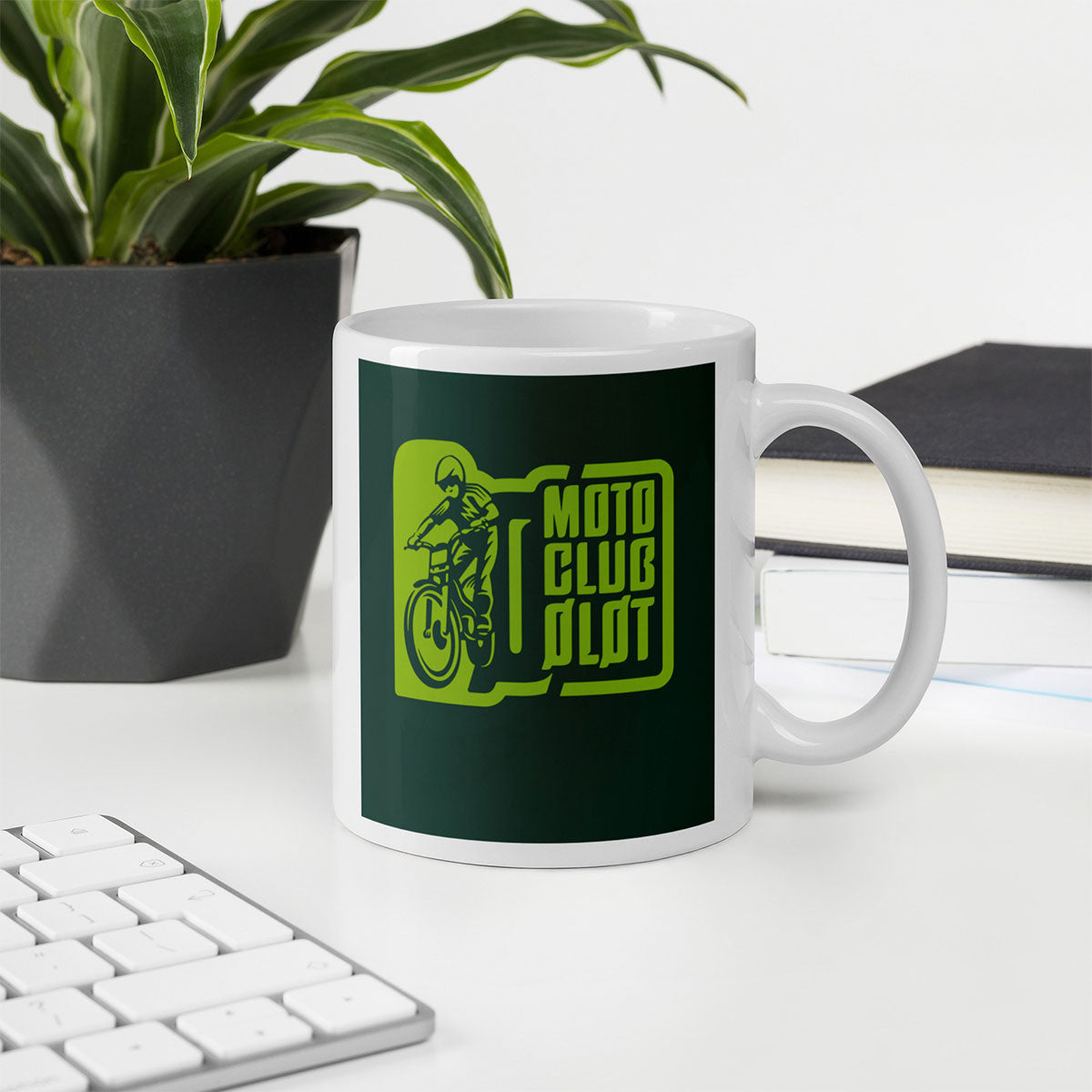 MOTO CLUB OLOT · Taza de cerámica 33cl · Medium·White-106x