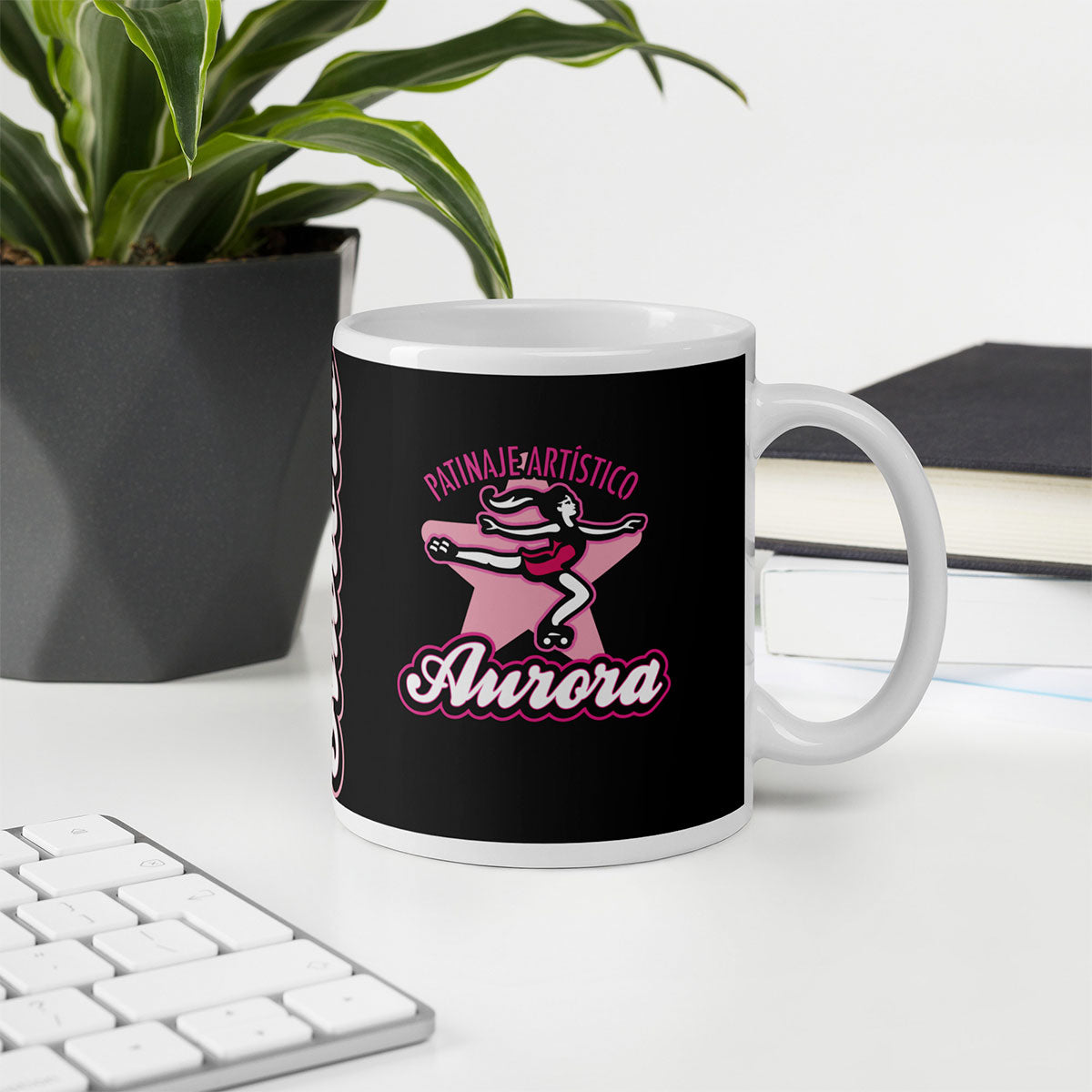 PATINAJE ARTÍSTICO AURORA · Taza de cerámica 33cl · Medium·White-135x