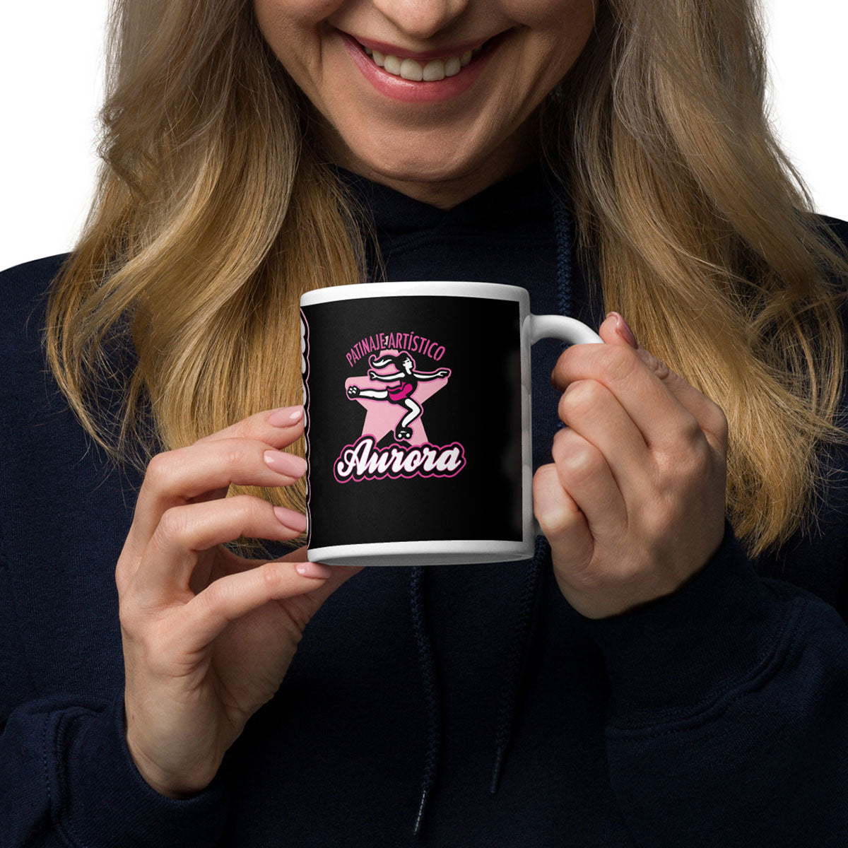 PATINAJE ARTÍSTICO AURORA · Taza de cerámica 33cl · Medium·White-135x