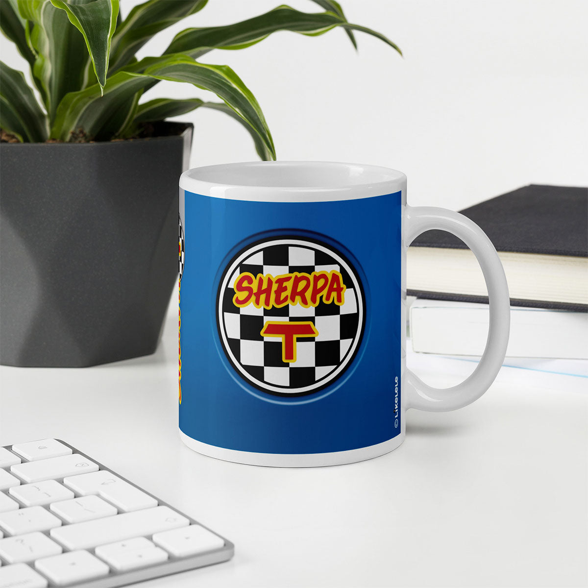 SHERPA T Azul · Taza de cerámica 33cl · Medium·White-225x4ip