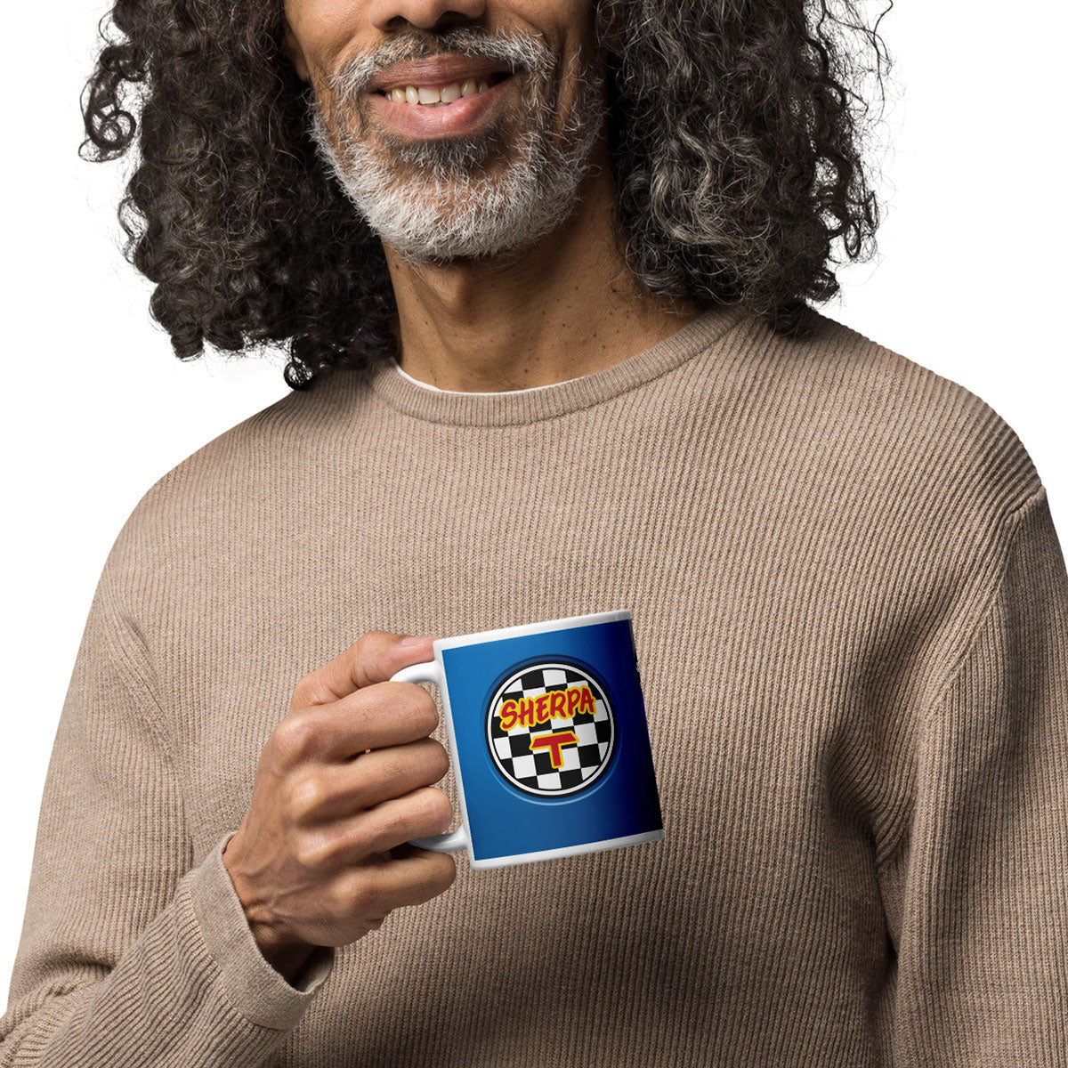SHERPA T Azul · Taza de cerámica 33cl · Medium·White-225x4ip