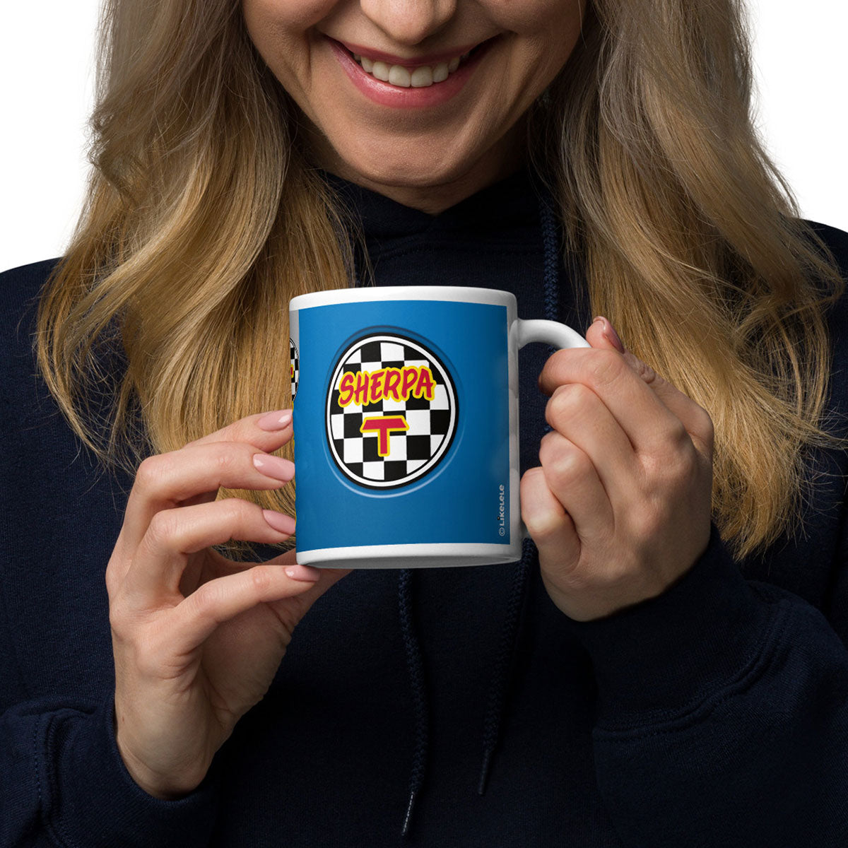 SHERPA T Azul · Taza de cerámica 33cl · Medium·White-225x4ip