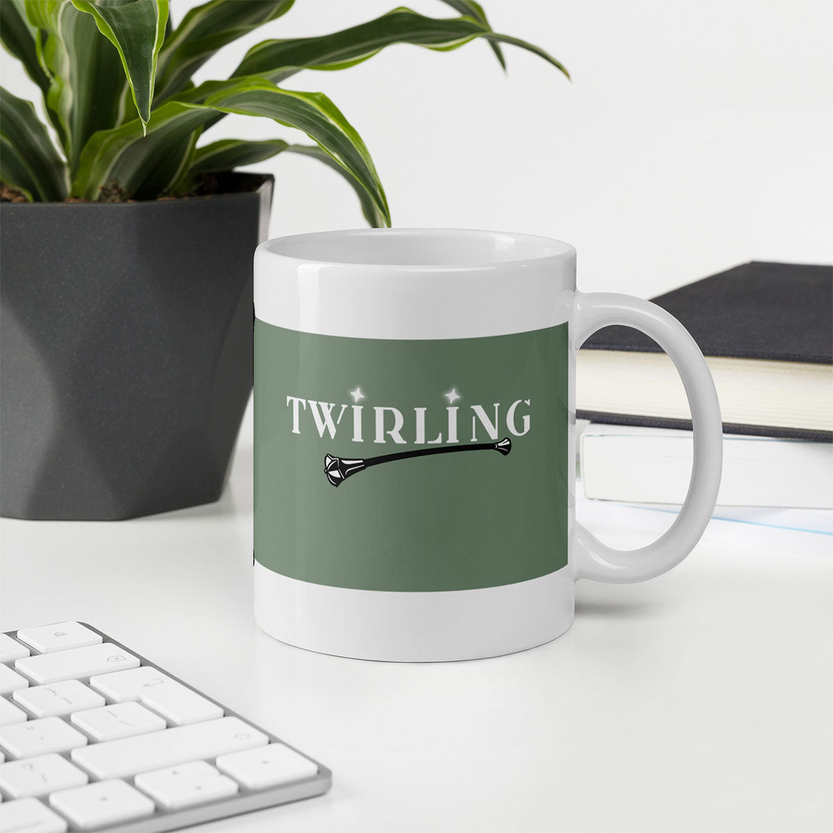 TWIRLING · Taza de cerámica 33cl · Medium·White-115x