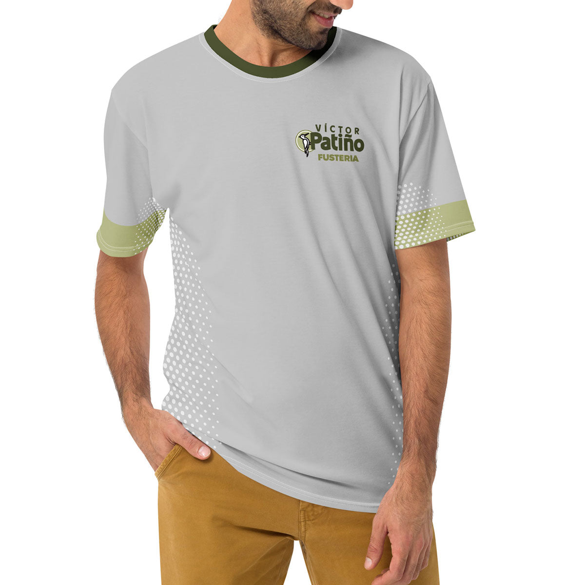 VÍCTOR PATIÑO Fusteria · Camiseta m/corta·Hombre · Premium·Full Print-297x1ipi