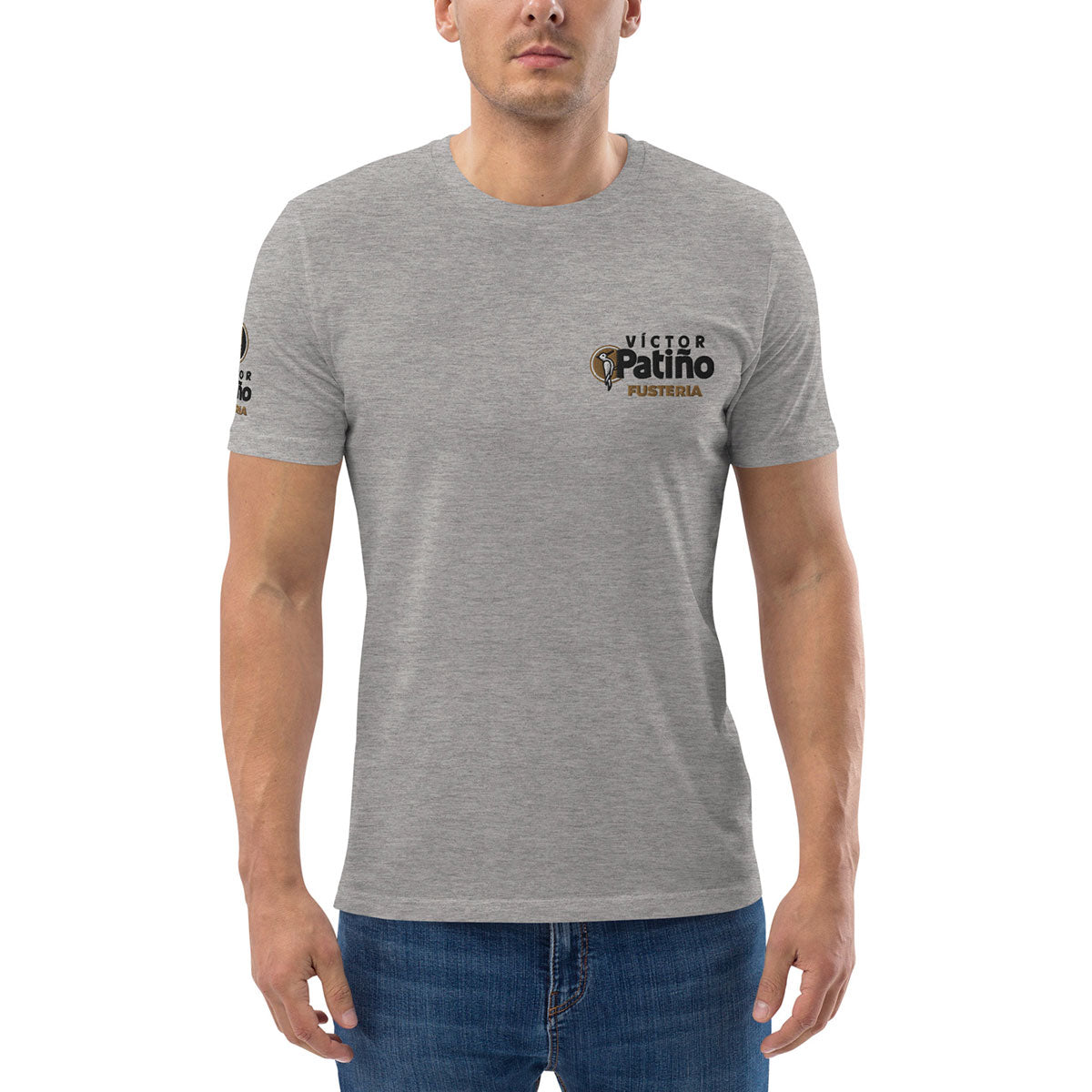 VÍCTOR PATIÑO Fusteria · Camiseta m/corta·Hombre/Unisex · Medium·Heather Grey-313b1fm