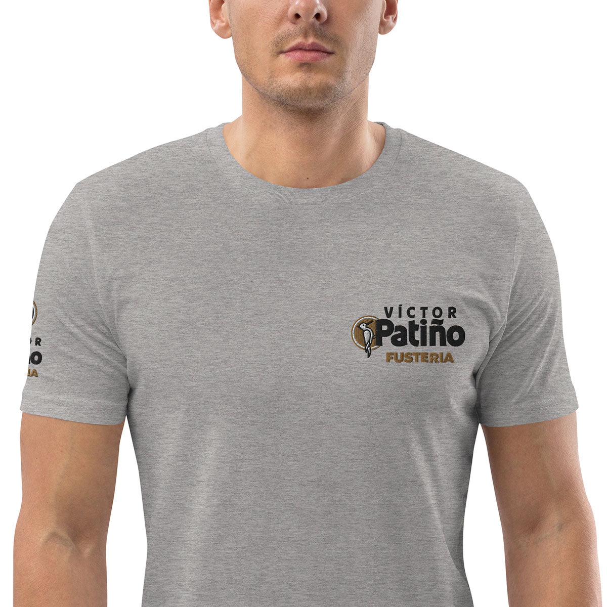 VÍCTOR PATIÑO Fusteria · Camiseta m/corta·Hombre/Unisex · Medium·Heather Grey-313b1fm