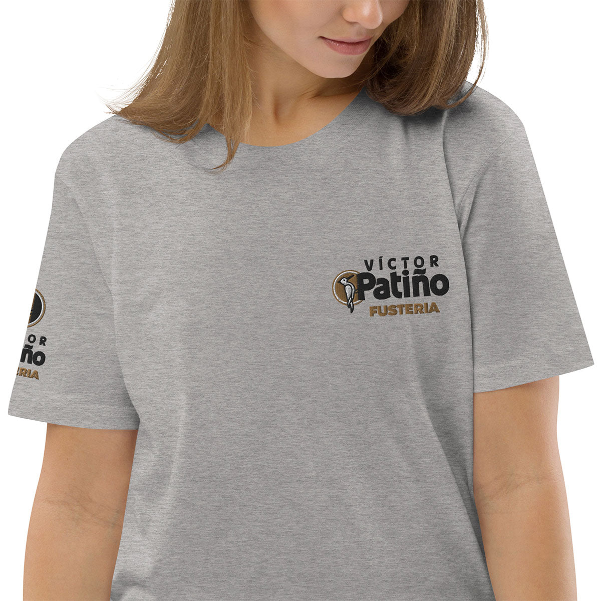VÍCTOR PATIÑO Fusteria · Camiseta m/corta·Hombre/Unisex · Medium·Heather Grey-313b1fm