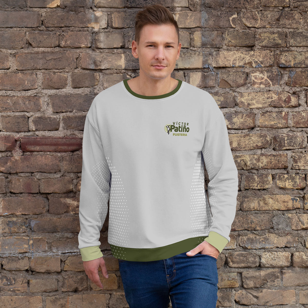 VÍCTOR PATIÑO Fusteria · Sudadera·Hombre/Unisex · Premium·Full Print-298x1ipi