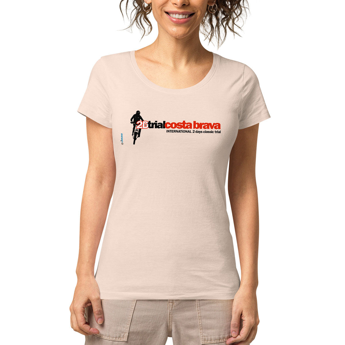 TRIAL COSTA BRAVA · Camiseta m/corta·cuello ancho·Mujer · Medium·Rosa-131a
