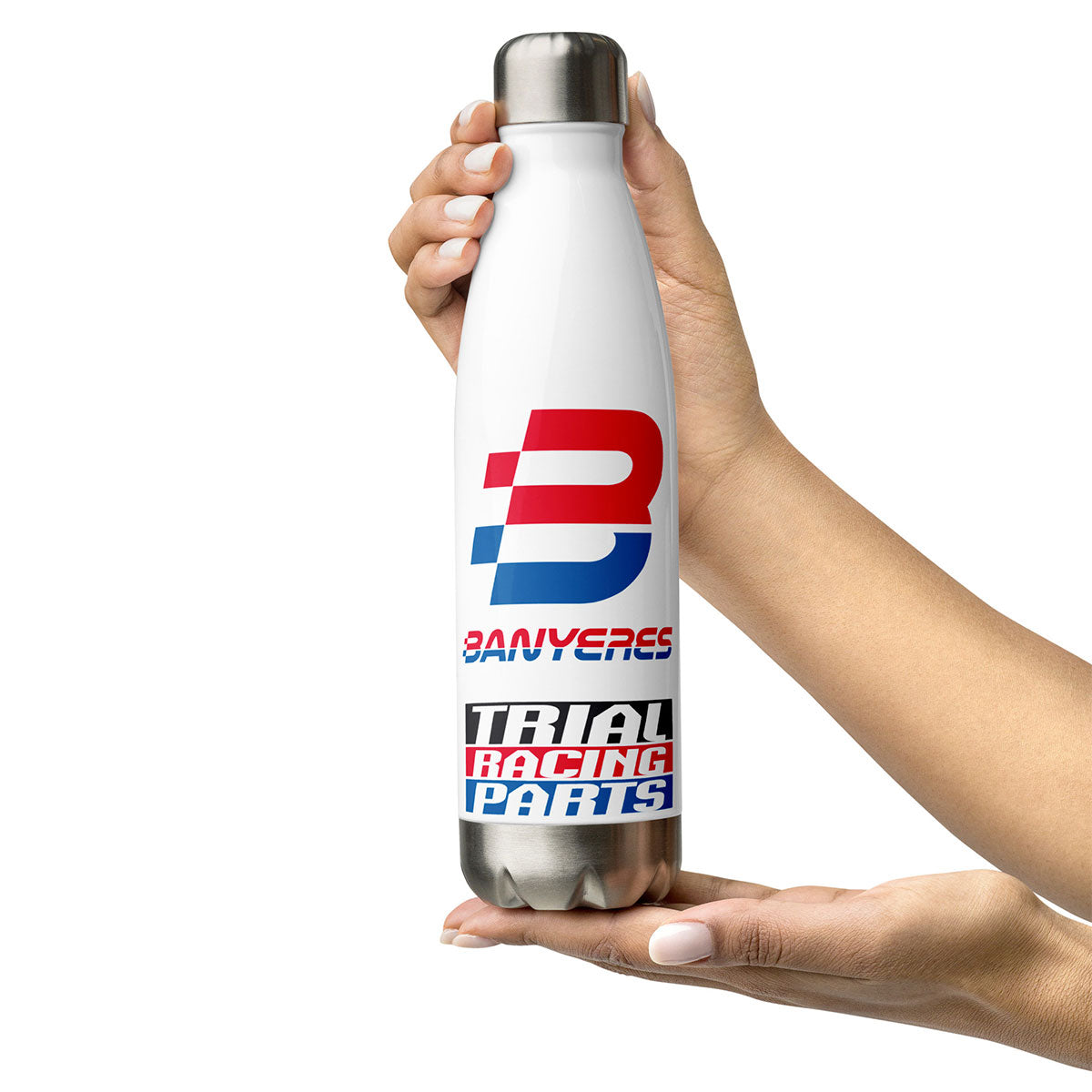 BANYERES TRIAL RACING PARTS · Botella/Termo inox 50cl · Premium·Blanco-159x