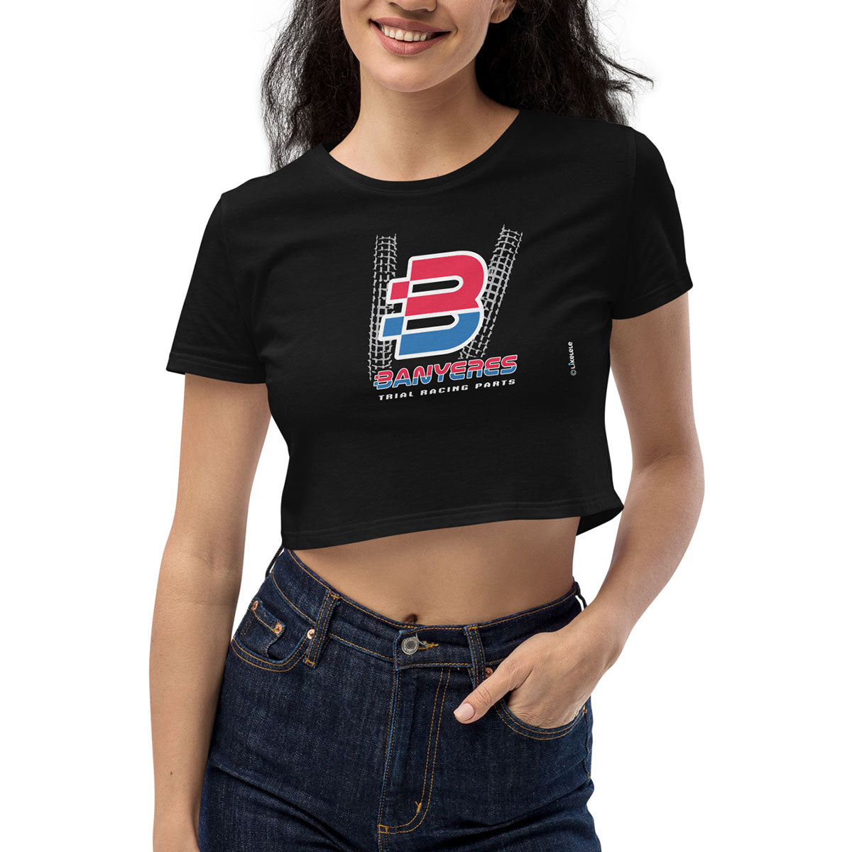 BANYERES TRIAL RACING PARTS · Crop Top m/corta·Mujer · Medium·Negro-151c