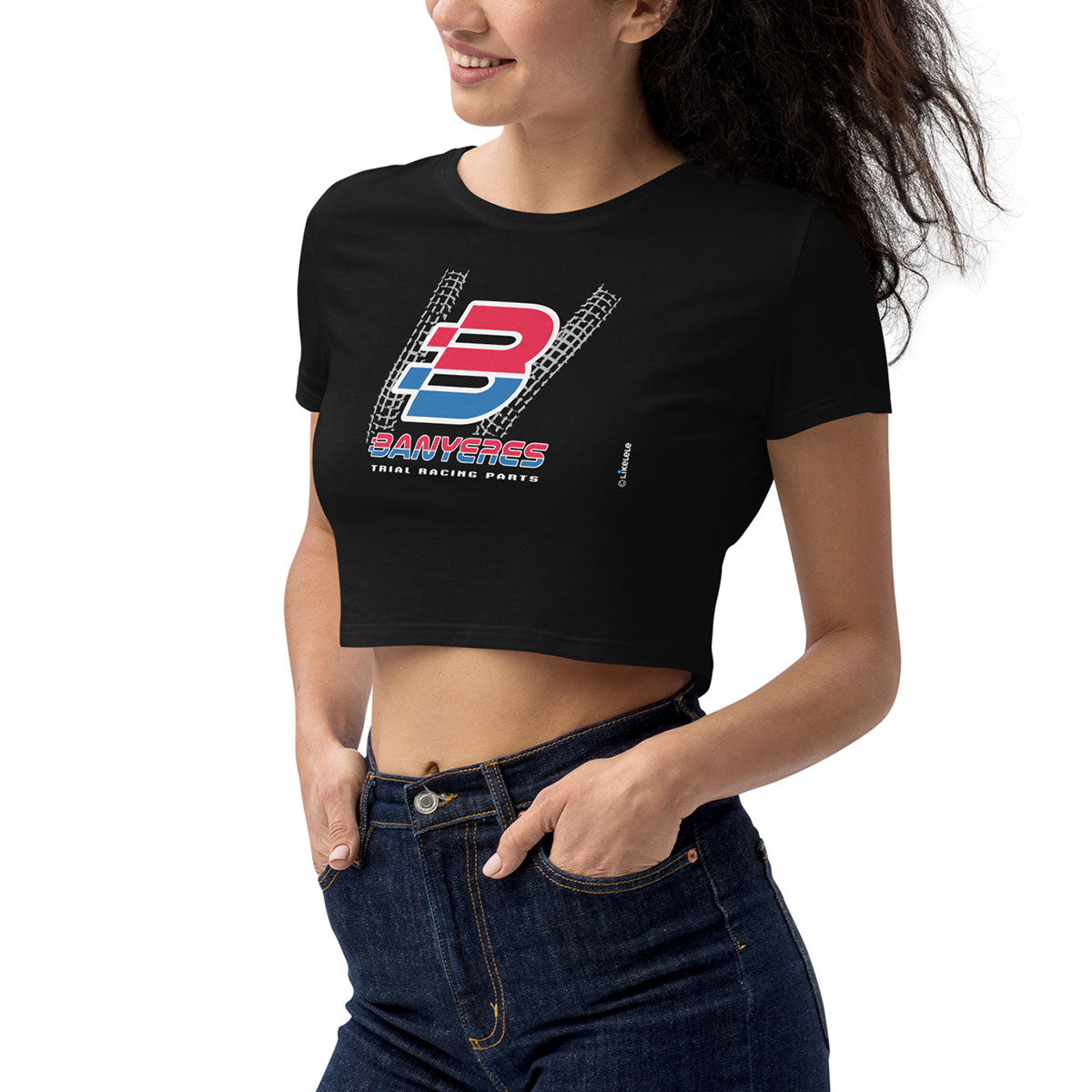 BANYERES TRIAL RACING PARTS · Crop Top m/corta·Mujer · Medium·Negro-151c