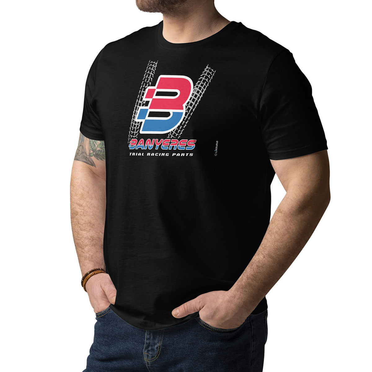 BANYERES TRIAL RACING PARTS · Camiseta m/corta·Hombre/Unisex · Medium·Negro-152c1