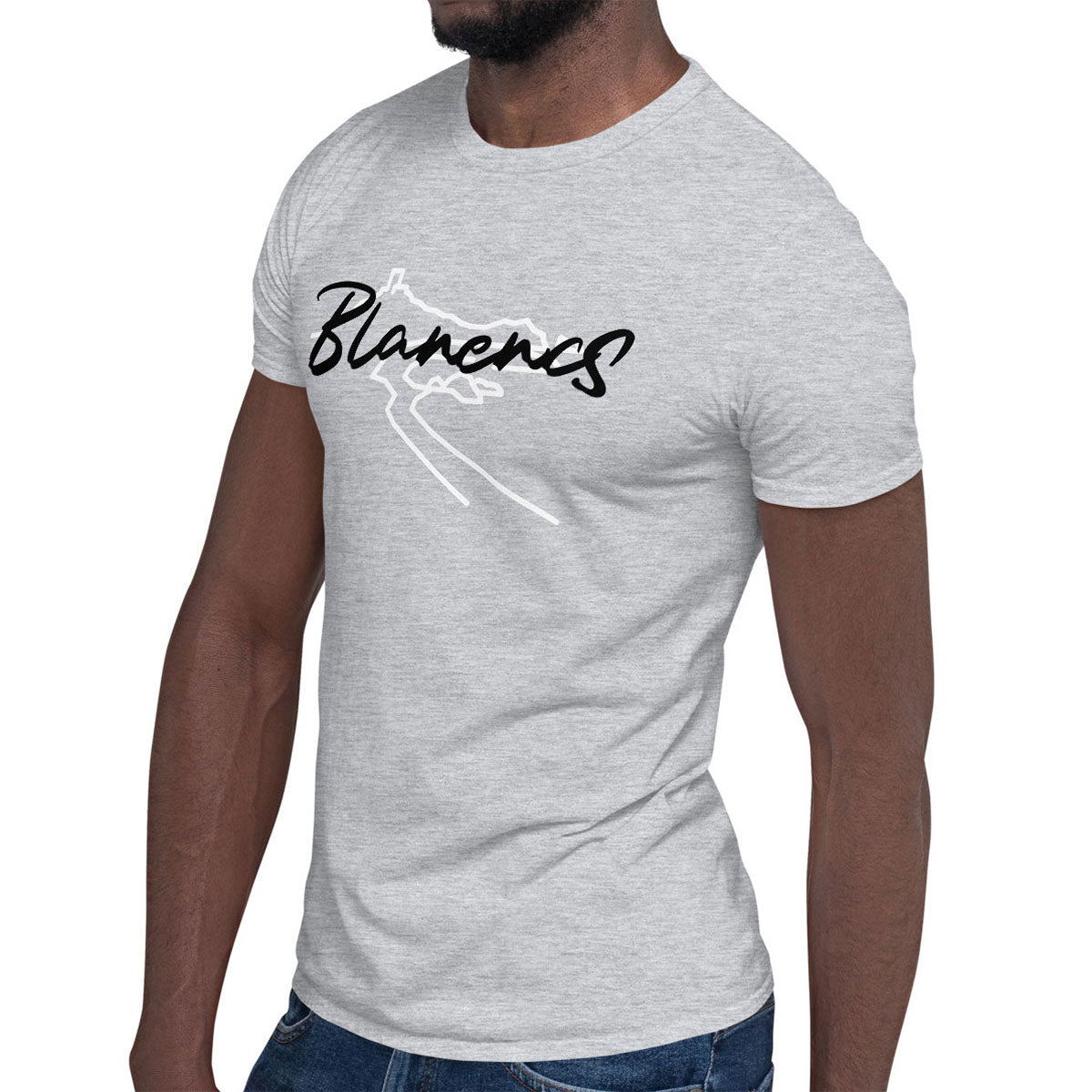 BLANENCS · Camiseta m/corta·Hombre/Unisex · Basic·Gris1 jaspeado-100b