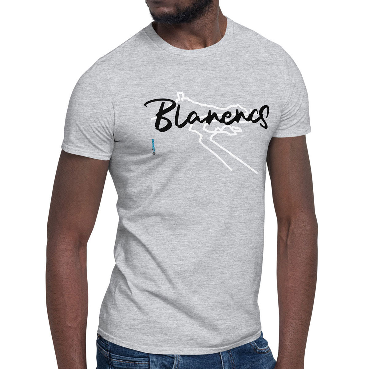 BLANENCS · Camiseta m/corta·Hombre/Unisex · Basic·Gris1 jaspeado-100b