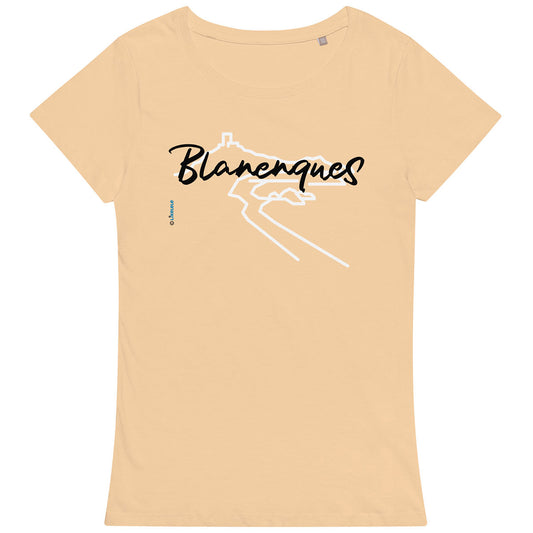 BLANENQUES · Camiseta m/corta·cuello ancho·Mujer · Medium·Arena-120b