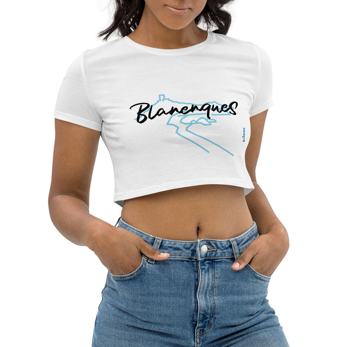 BLANENQUES · Crop Top m/corta·Mujer · Medium·Blanco-122a