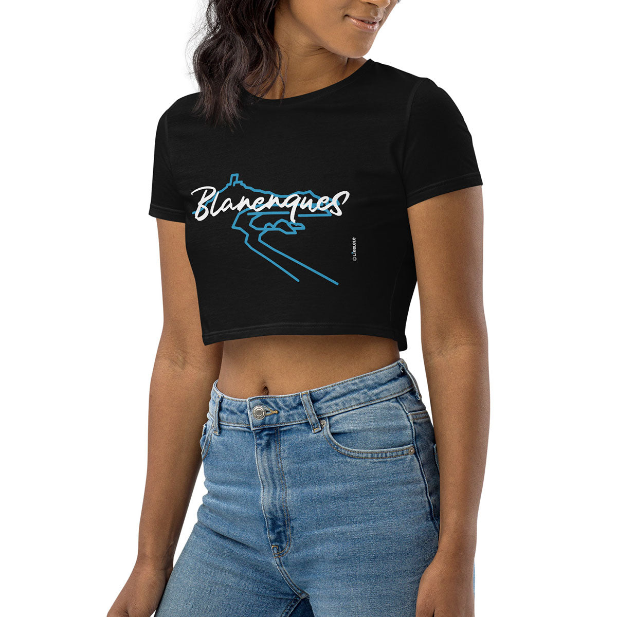 BLANENQUES · Crop Top m/corta·Mujer · Medium·Negro-122c