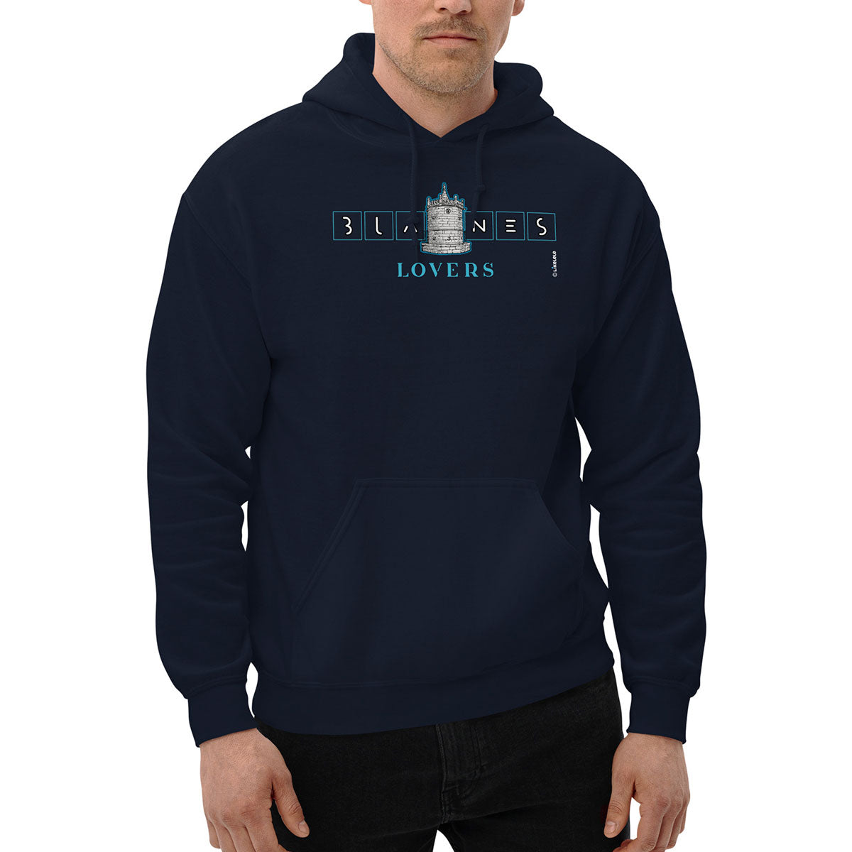 BLANES Font Gòtica · Sudadera capucha·Hombre/Unisex · Basic·Navy-216c1f