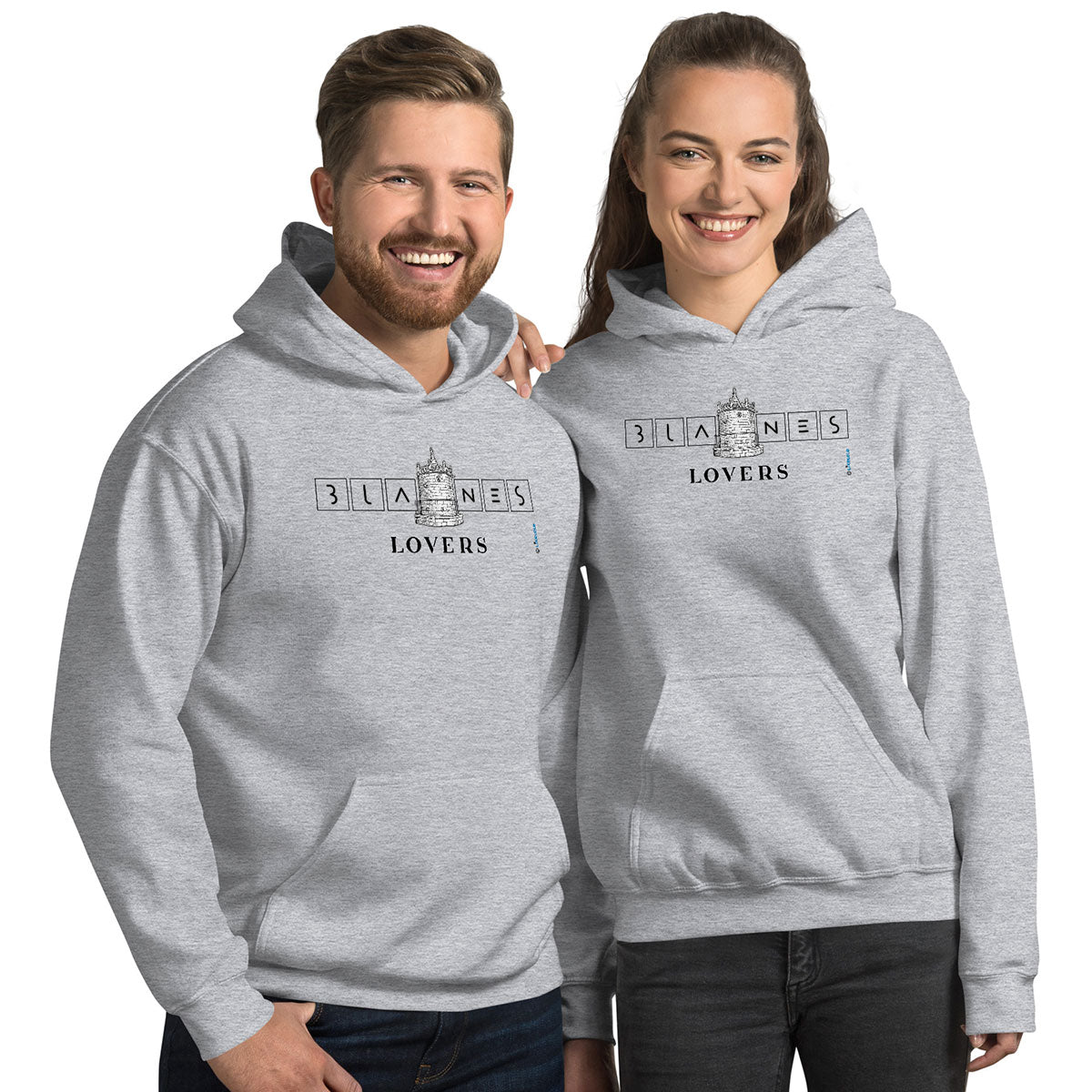 BLANES Font Gòtica · Sudadera capucha·Hombre/Unisex · Basic·Sport Grey-215a1f