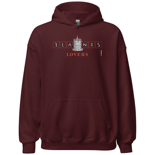 BLANES Font Gòtica · Sudadera capucha·Mujer/Unisex · Basic·Maroon-216c2f