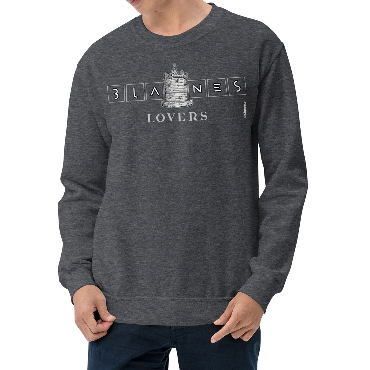 BLANES Font Gòtica · Sudadera·Hombre/Unisex · Basic·Dark Heather-214c1f
