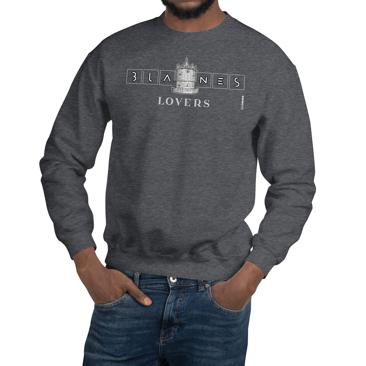 BLANES Font Gòtica · Sudadera·Hombre/Unisex · Basic·Dark Heather-214c1f