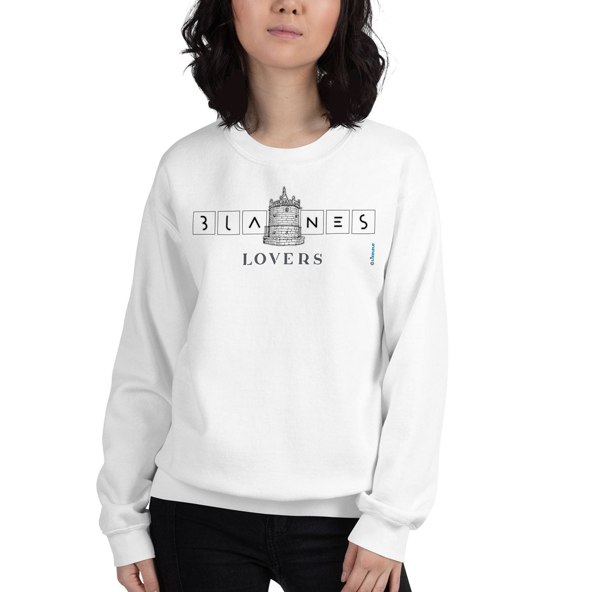 BLANES Font Gòtica · Sudadera·Mujer/Unisex · Basic·White-214a2f
