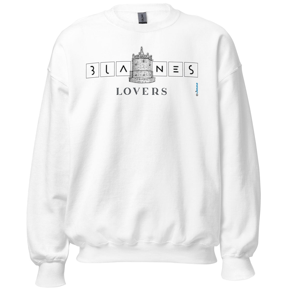 BLANES Font Gòtica · Sudadera·Mujer/Unisex · Basic·White-214a2f