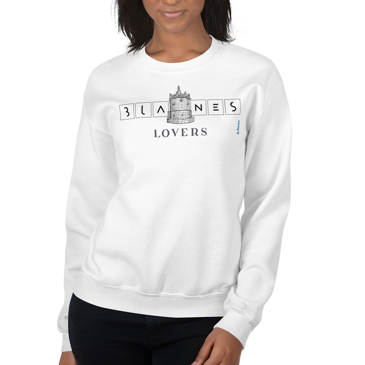 BLANES Font Gòtica · Sudadera·Mujer/Unisex · Basic·White-214a2f