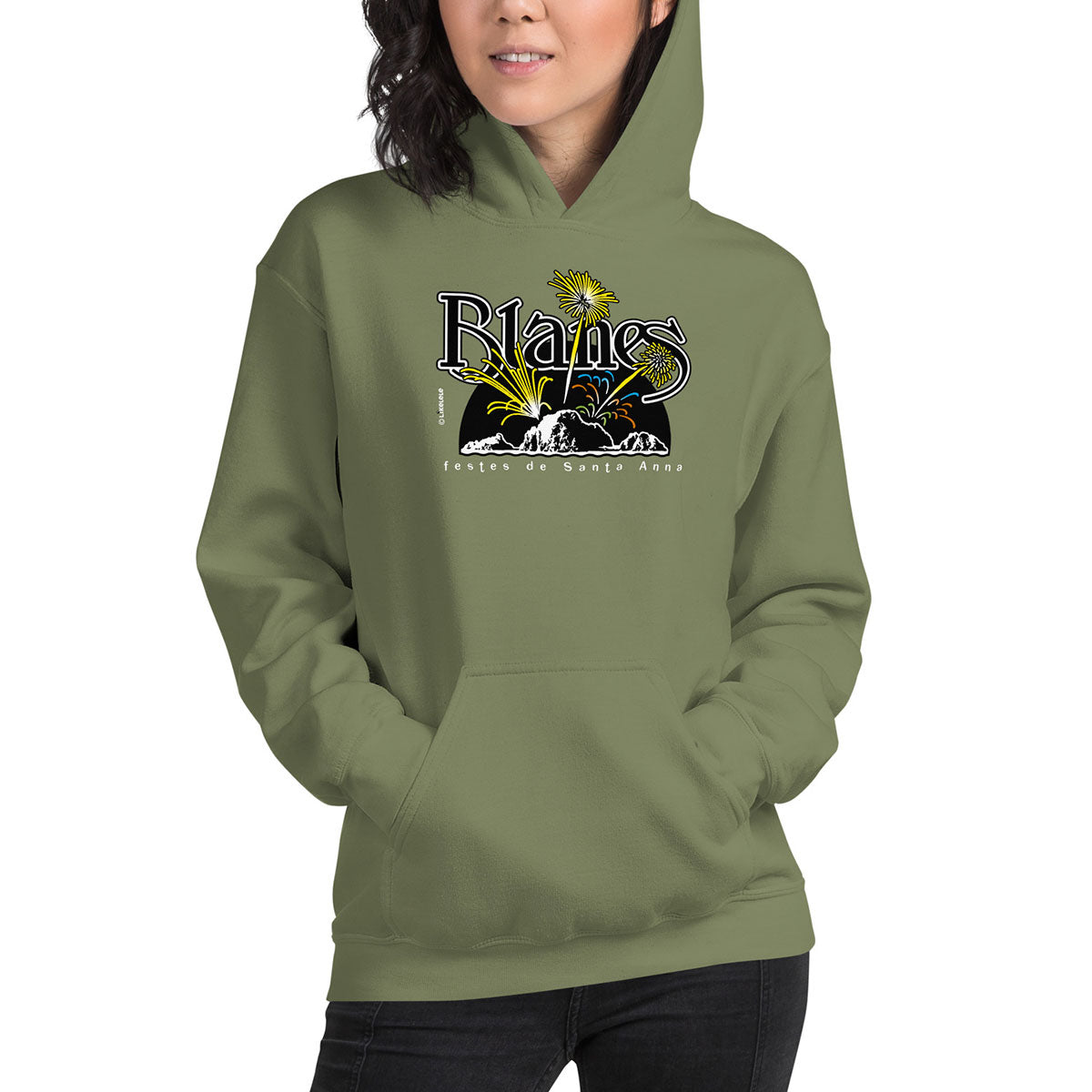 BLANES Sa Palomera · Sudadera capucha·Mujer/Unisex · Basic·Military Green-209b2f