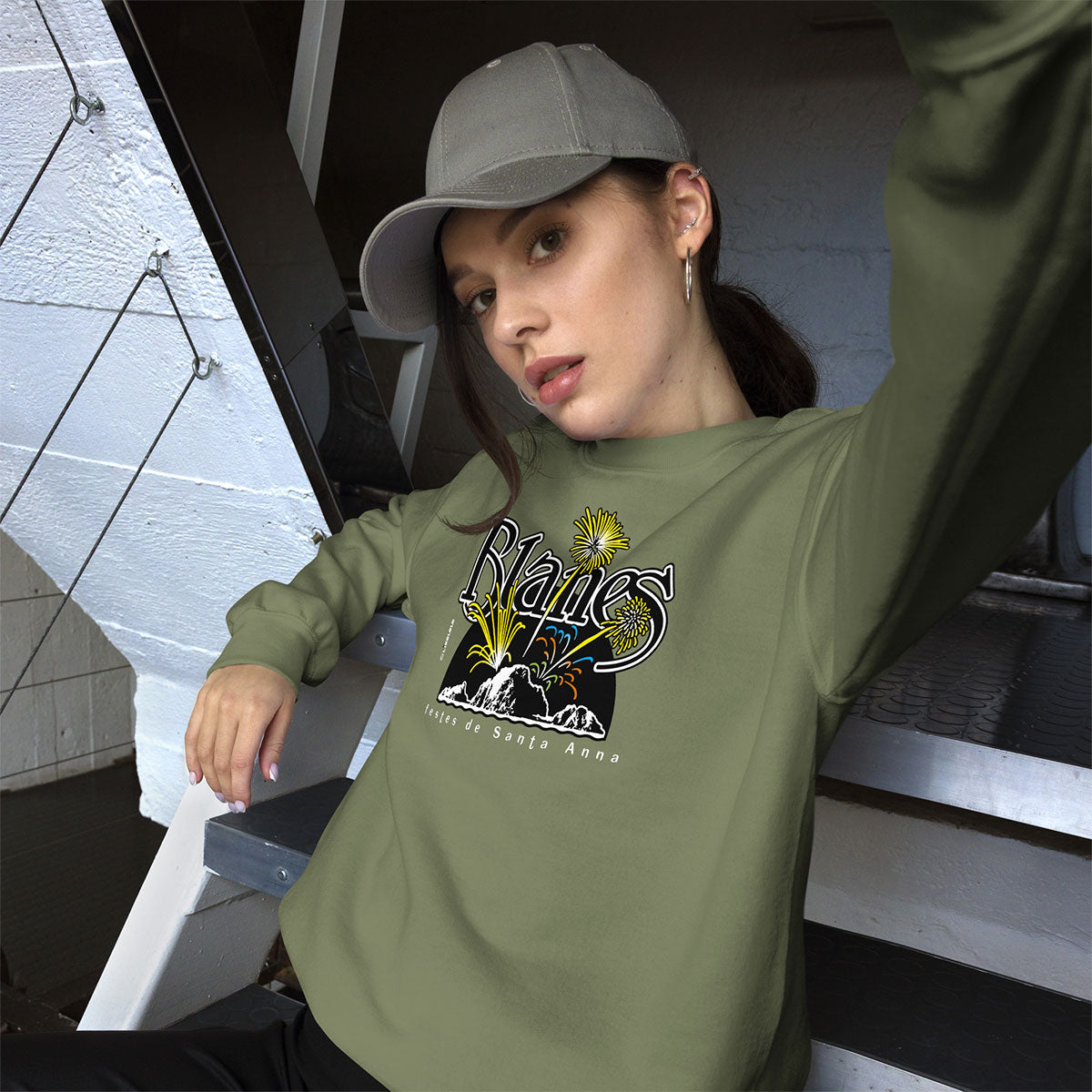 BLANES Sa Palomera · Sudadera·Hombre/Unisex · Basic·Military Green-211b1f