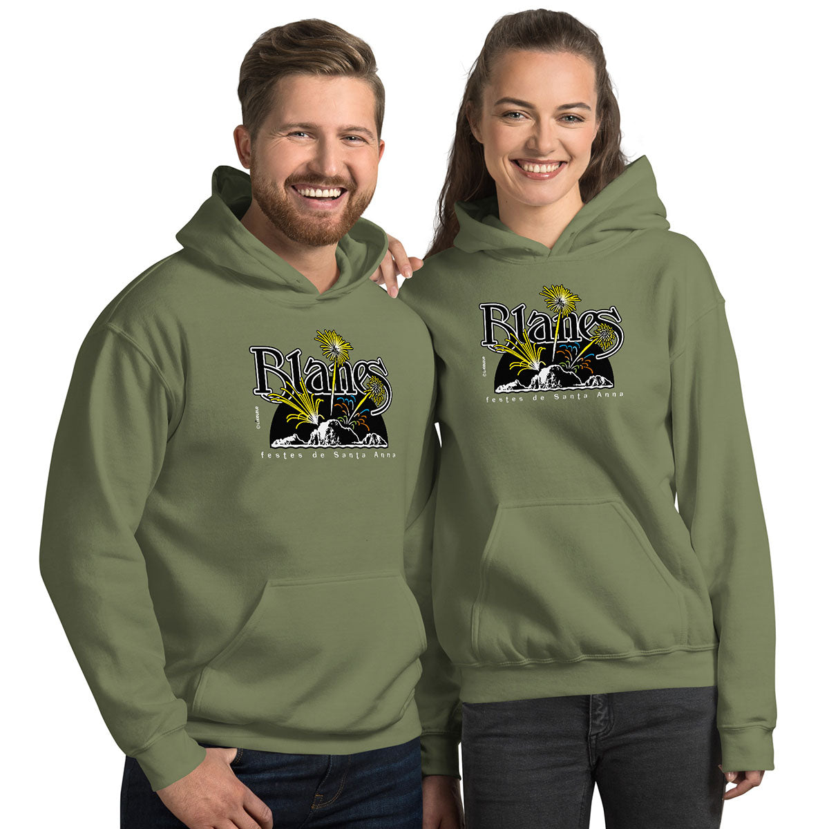 BLANES Sa Palomera · Sudadera capucha·Hombre/Unisex · Basic·Military Green-209b1f