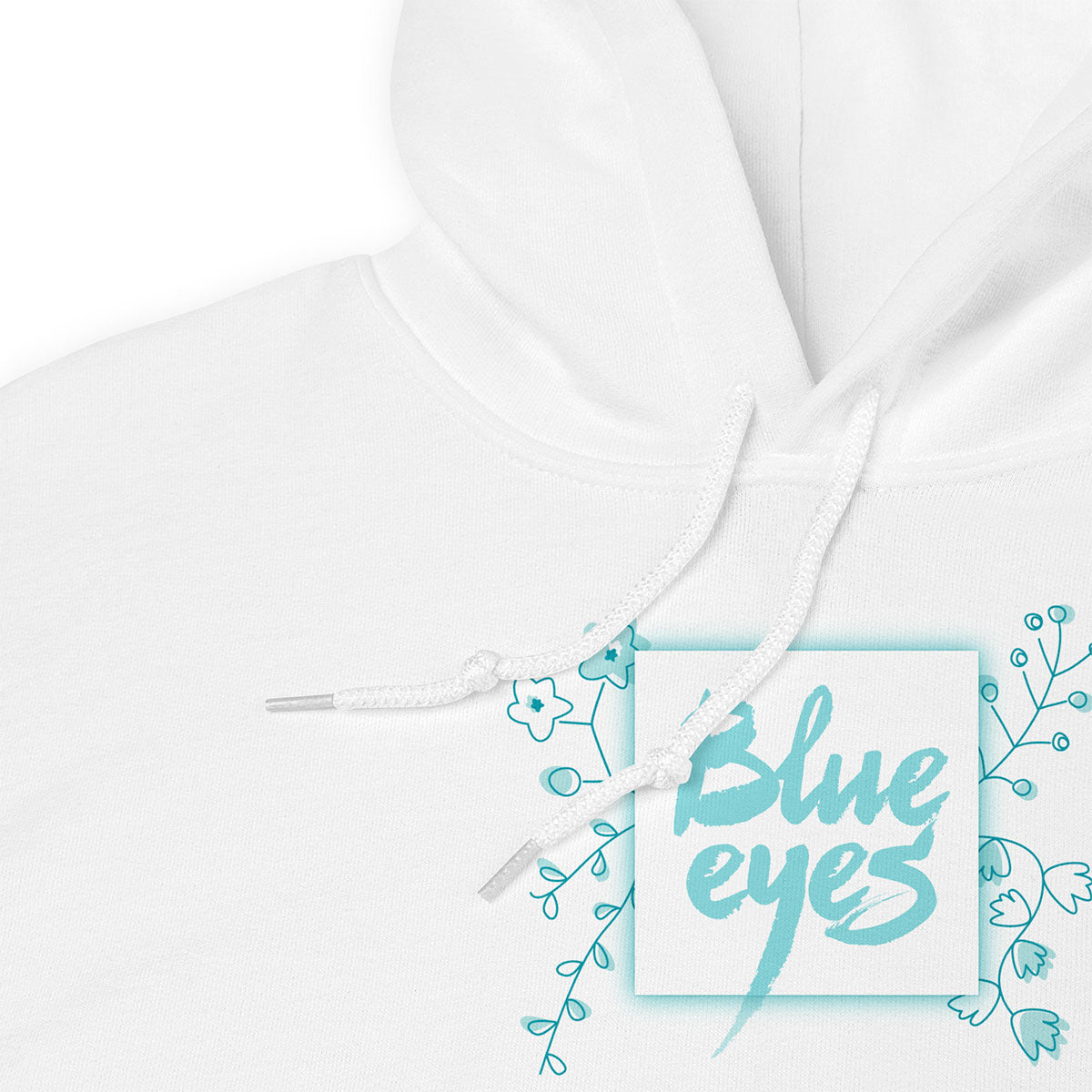 BLUE EYES · Sudadera capucha·Mujer/Unisex · Basic·White-220a2f