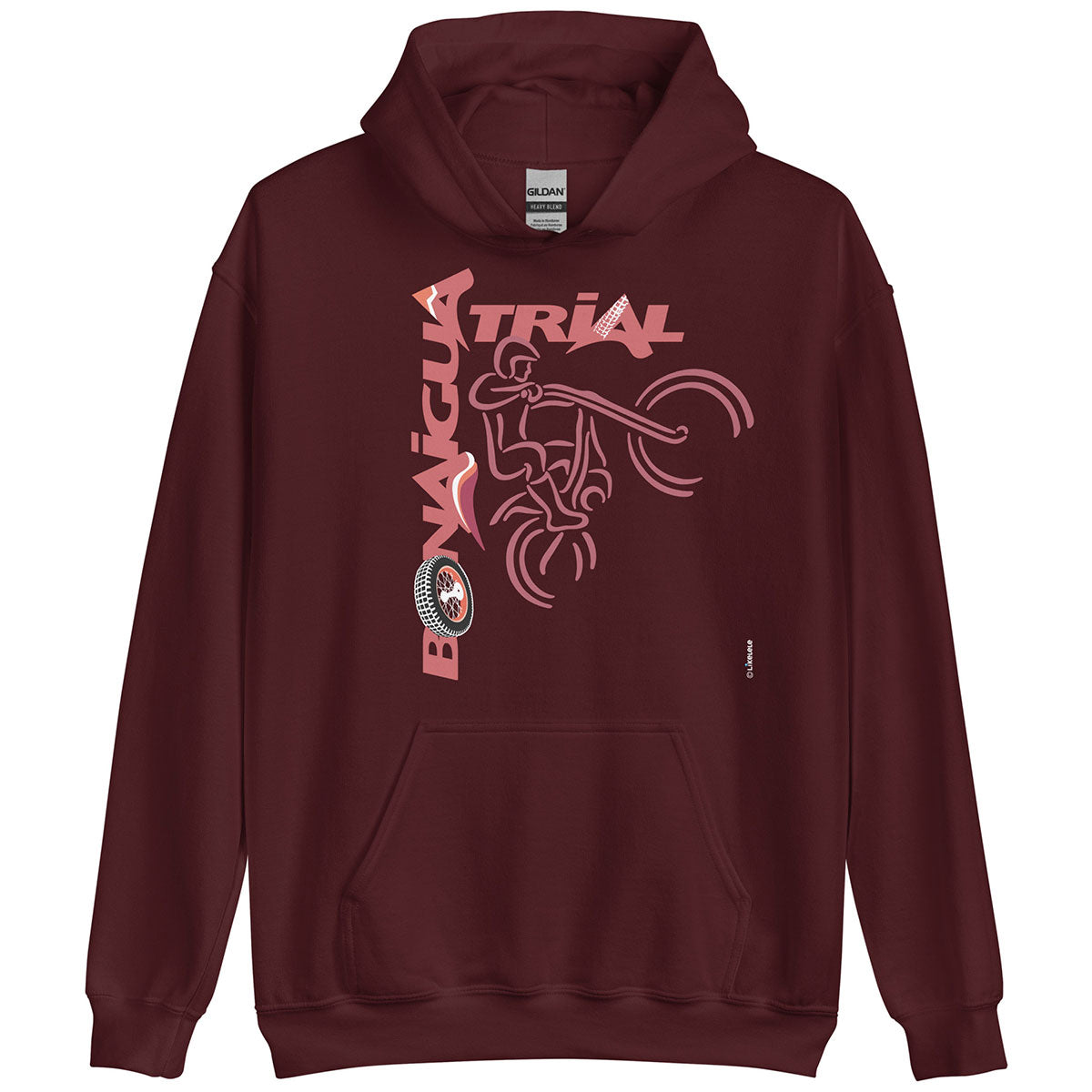 BONAIGUA TRIAL · Sudadera capucha·Hombre/Unisex · Basic·Maroon-176c1f