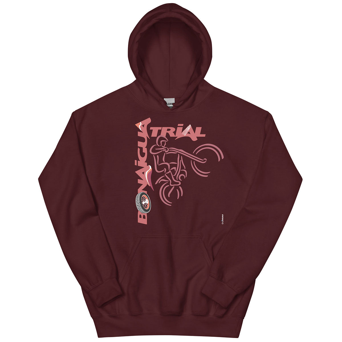 BONAIGUA TRIAL · Sudadera capucha·Hombre/Unisex · Basic·Maroon-176c1f