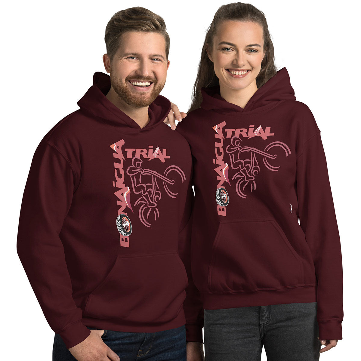 BONAIGUA TRIAL · Sudadera capucha·Hombre/Unisex · Basic·Maroon-176c1f