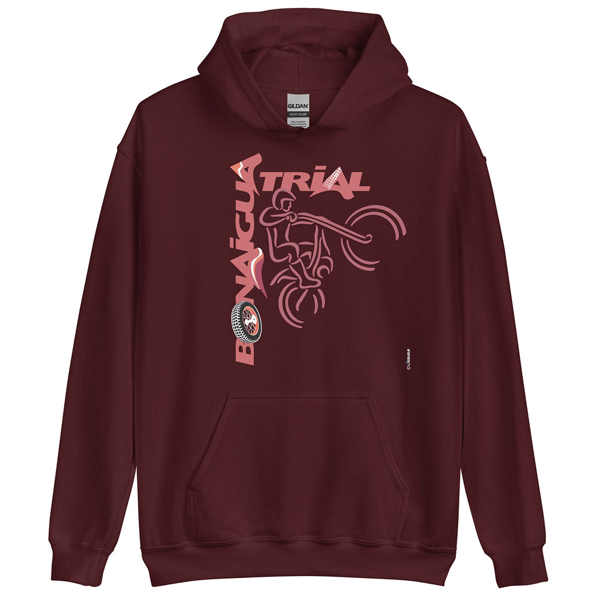 BONAIGUA TRIAL · Sudadera capucha·Mujer/Unisex · Basic·Maroon-176c2f