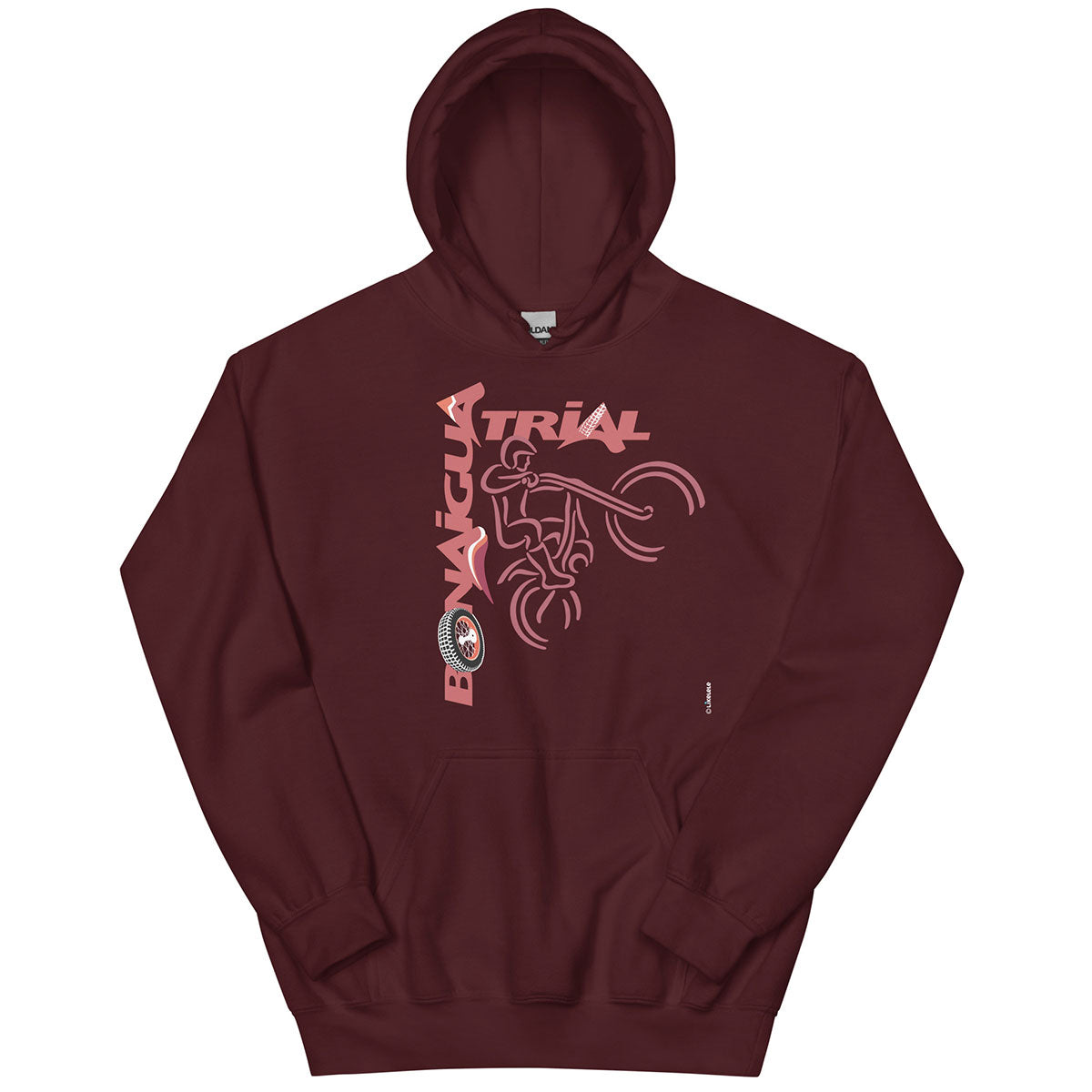 BONAIGUA TRIAL · Sudadera capucha·Mujer/Unisex · Basic·Maroon-176c2f