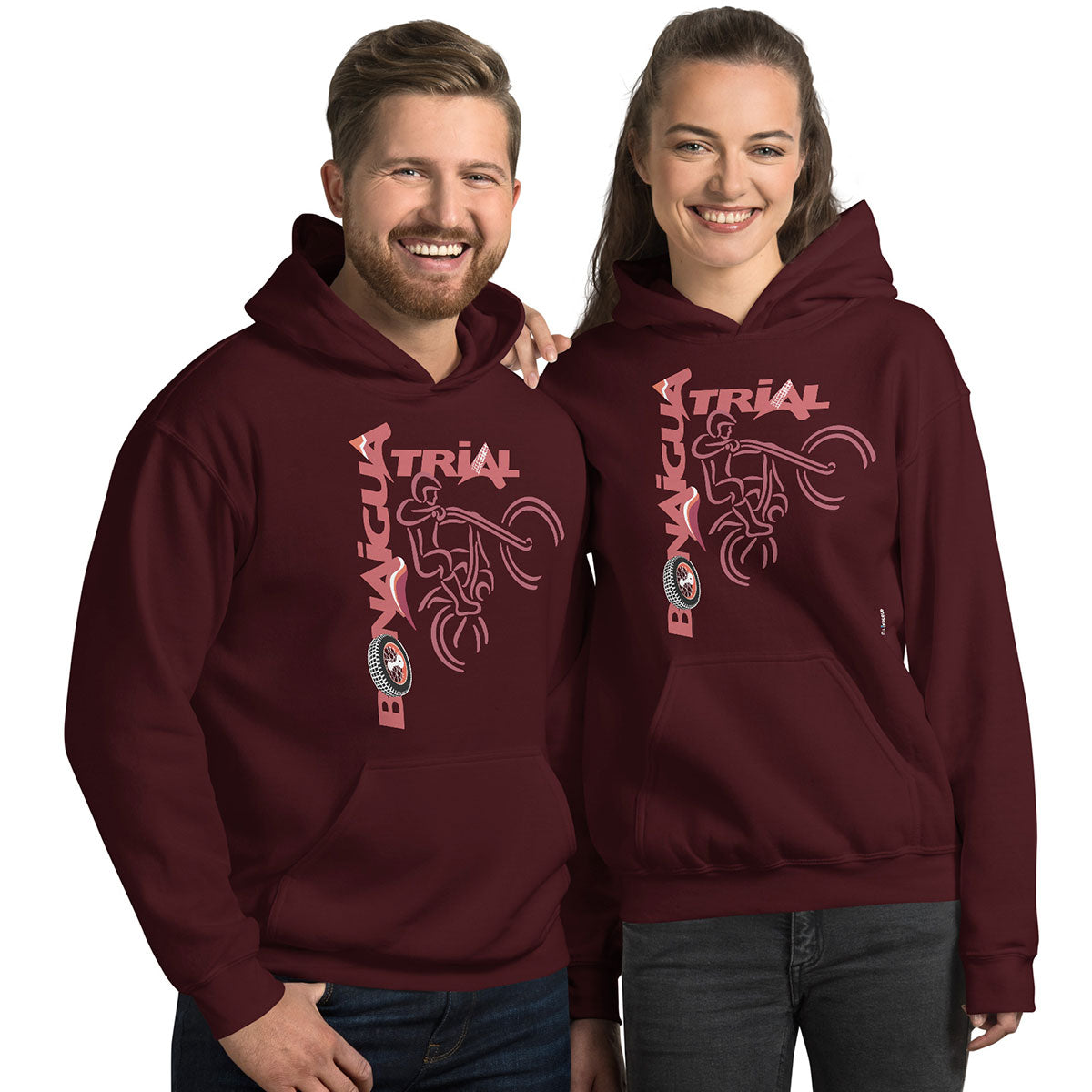 BONAIGUA TRIAL · Sudadera capucha·Mujer/Unisex · Basic·Maroon-176c2f