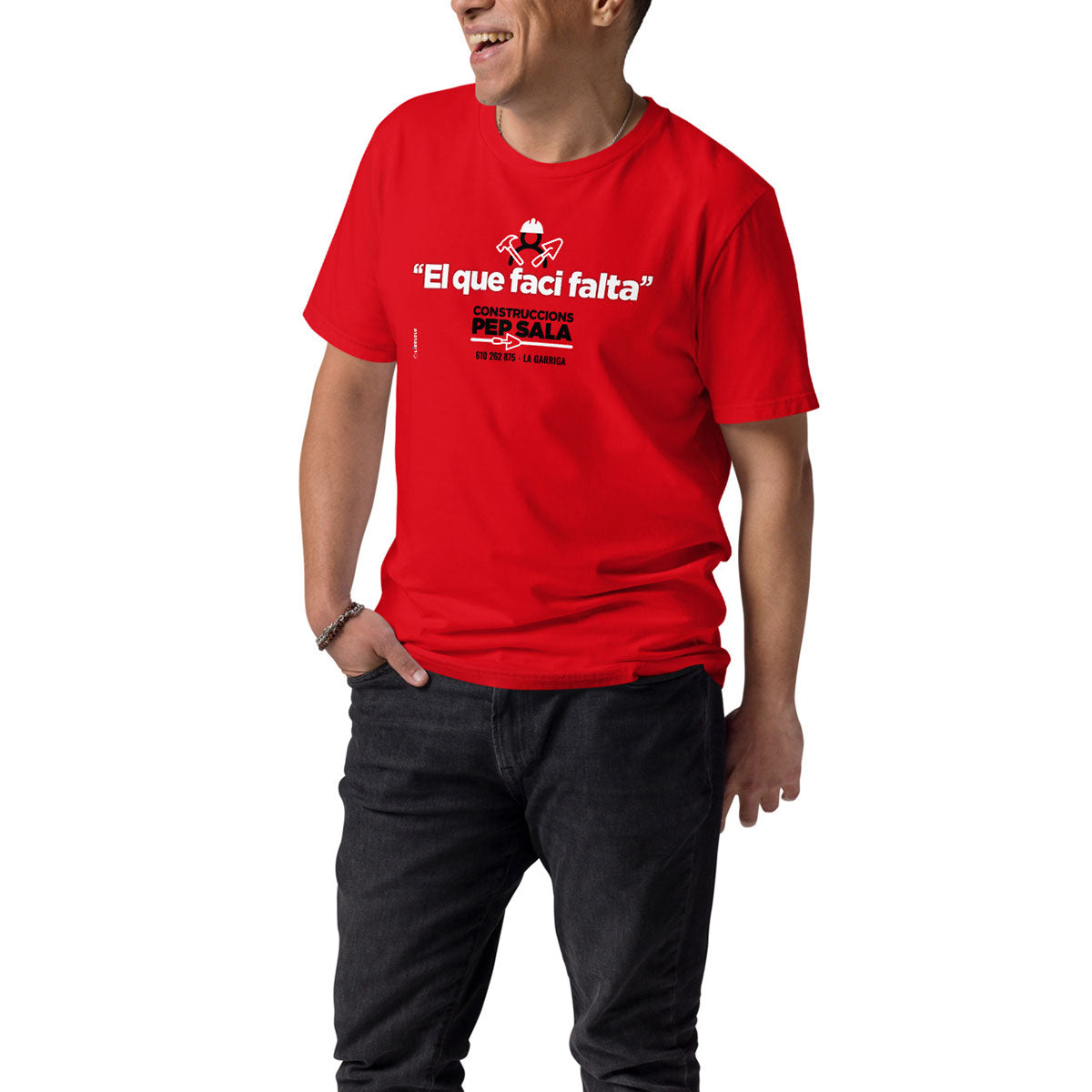 CONSTRUCCIONS PEP SALA · Camiseta m/corta·Hombre/Unisex · Medium·Rojo-145b1
