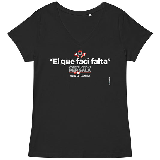 CONSTRUCCIONS PEP SALA · Camiseta m/corta·cuello pico·Mujer · Medium·Negro-146c