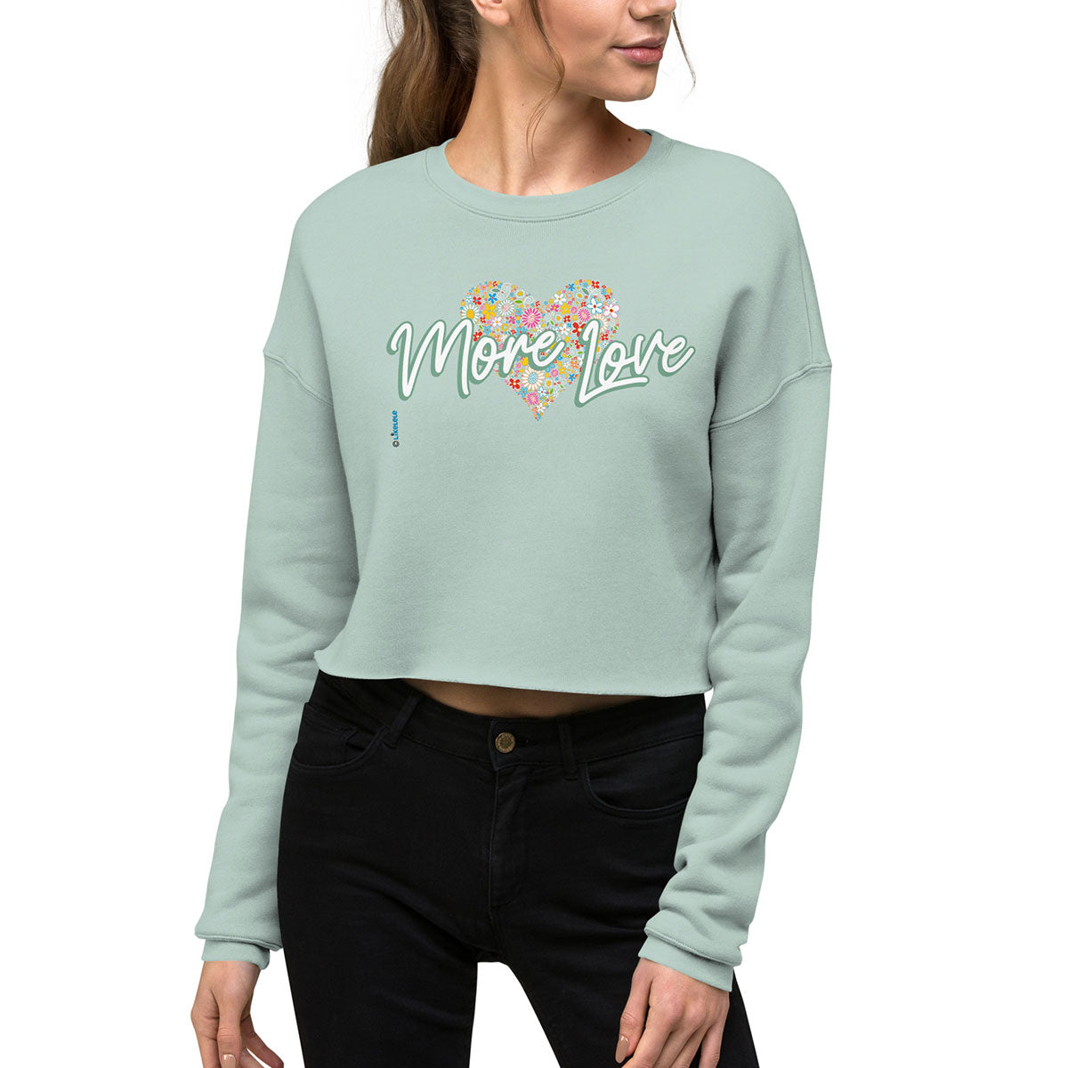 LIKELELE world · Sudadera corta·Mujer · Medium·Dusty Green-199a2f